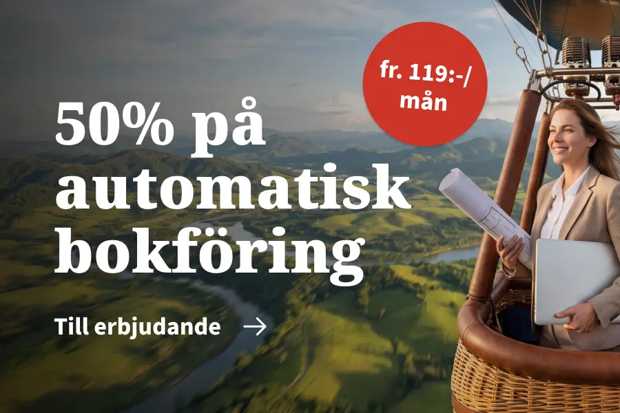 50% på bokföringsprogram första året